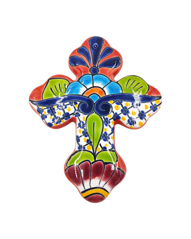 Mexican Talavera Wall Cross 8.5